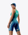 Woman Wearing Swimming Legsuit Mockup