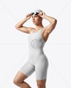 Woman Wearing Swimming Legsuit Mockup
