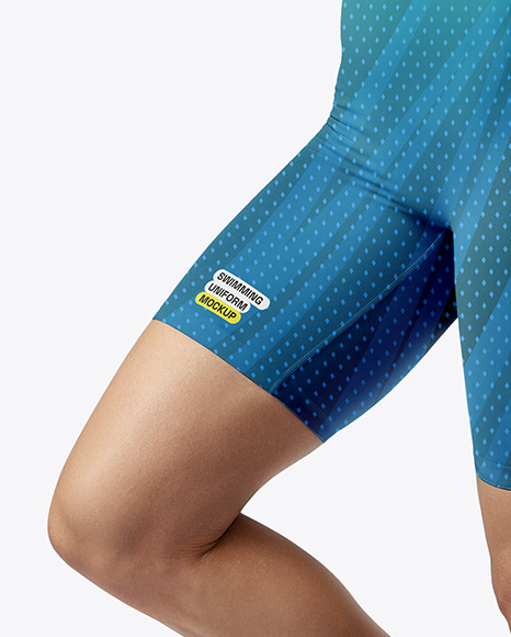 Woman Wearing Swimming Legsuit Mockup