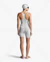 Woman Wearing Swimming Legsuit Mockup
