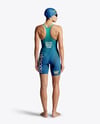 Woman Wearing Swimming Legsuit Mockup