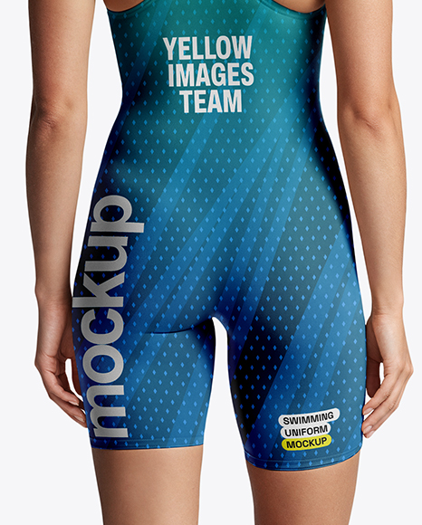 Woman Wearing Swimming Legsuit Mockup
