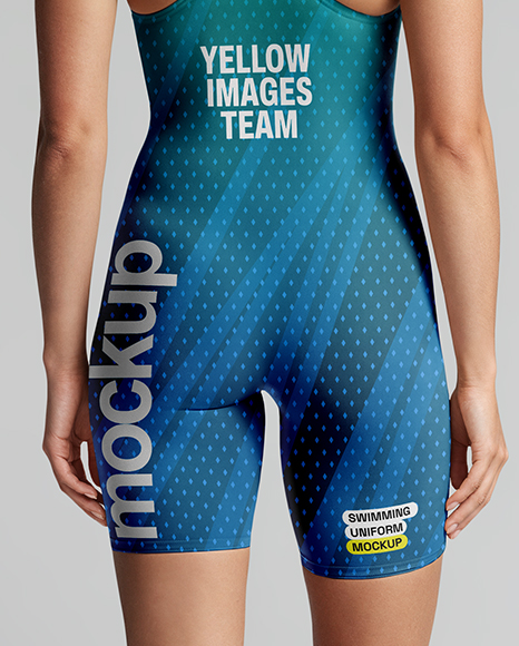 Woman Wearing Swimming Legsuit Mockup