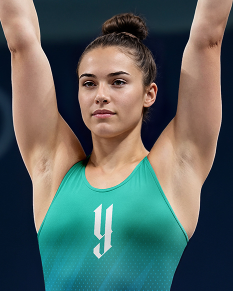 Woman Wearing Swimsuit on Springboard Mockup