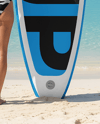 Woman Wearing Swimsuit with SUP Board Mockup