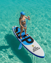 Woman Wearing Swimsuit with SUP Board Mockup