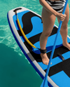 Woman Wearing Swimsuit with SUP Board Mockup