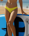 Woman Wearing Swimsuit with SUP Board Mockup