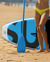 Woman Wearing Swimsuit with SUP Board Mockup