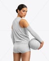 Woman Wearing Volleyball Kit Mockup