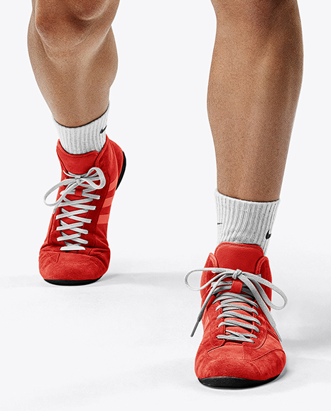 Woman Wearing Wrestling Uniform Mockup