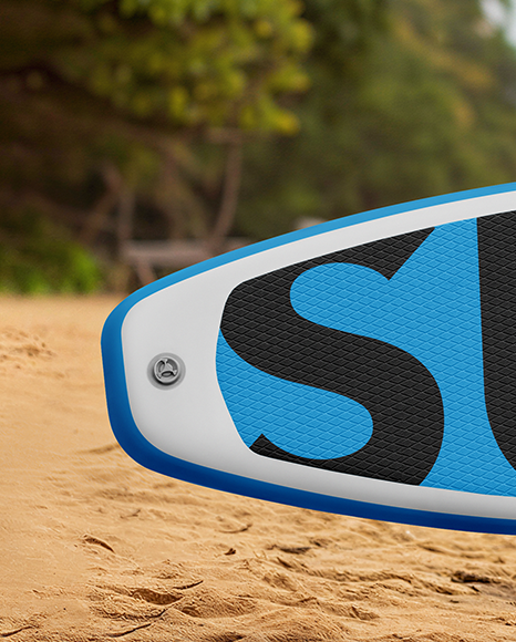 Woman with SUP Board Mockup