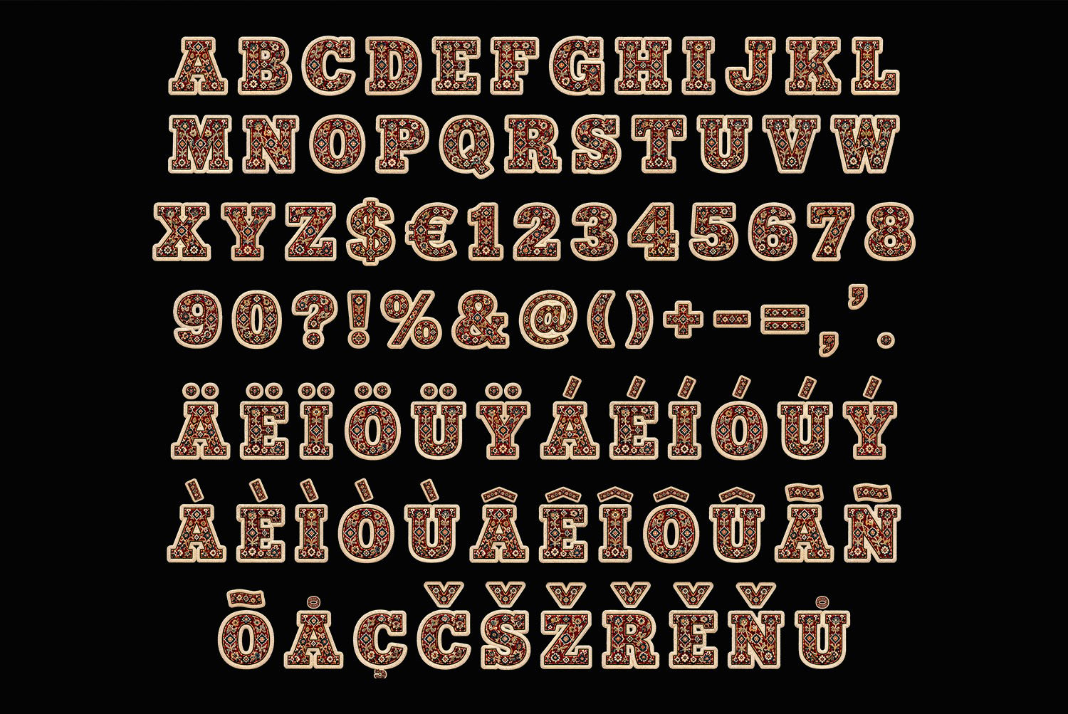 Woven Carpet Font