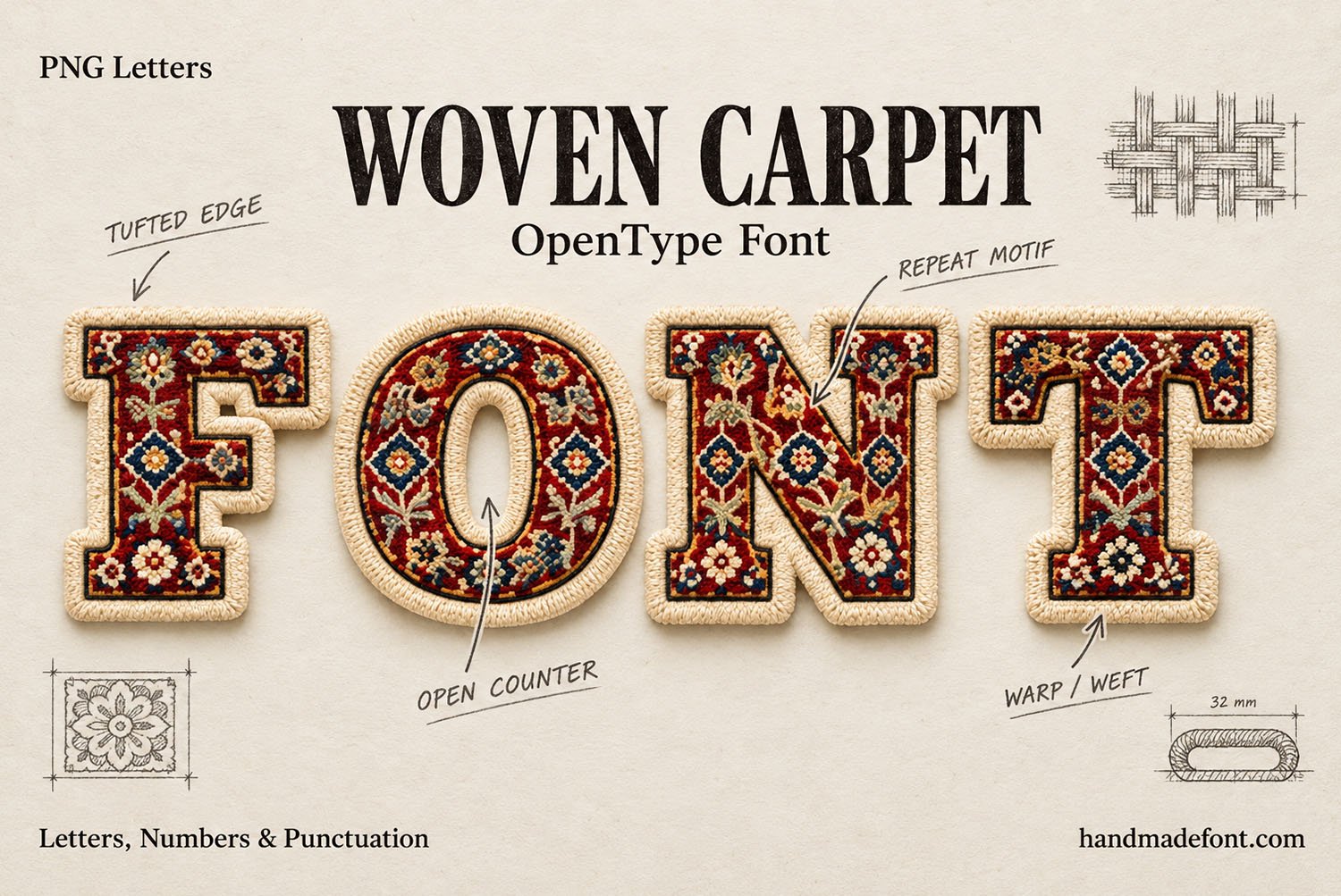 Woven Carpet Font