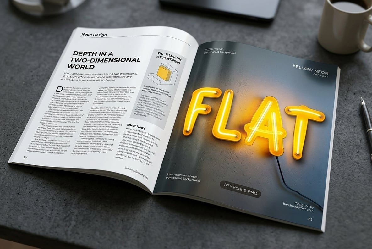 Yellow Neon Font