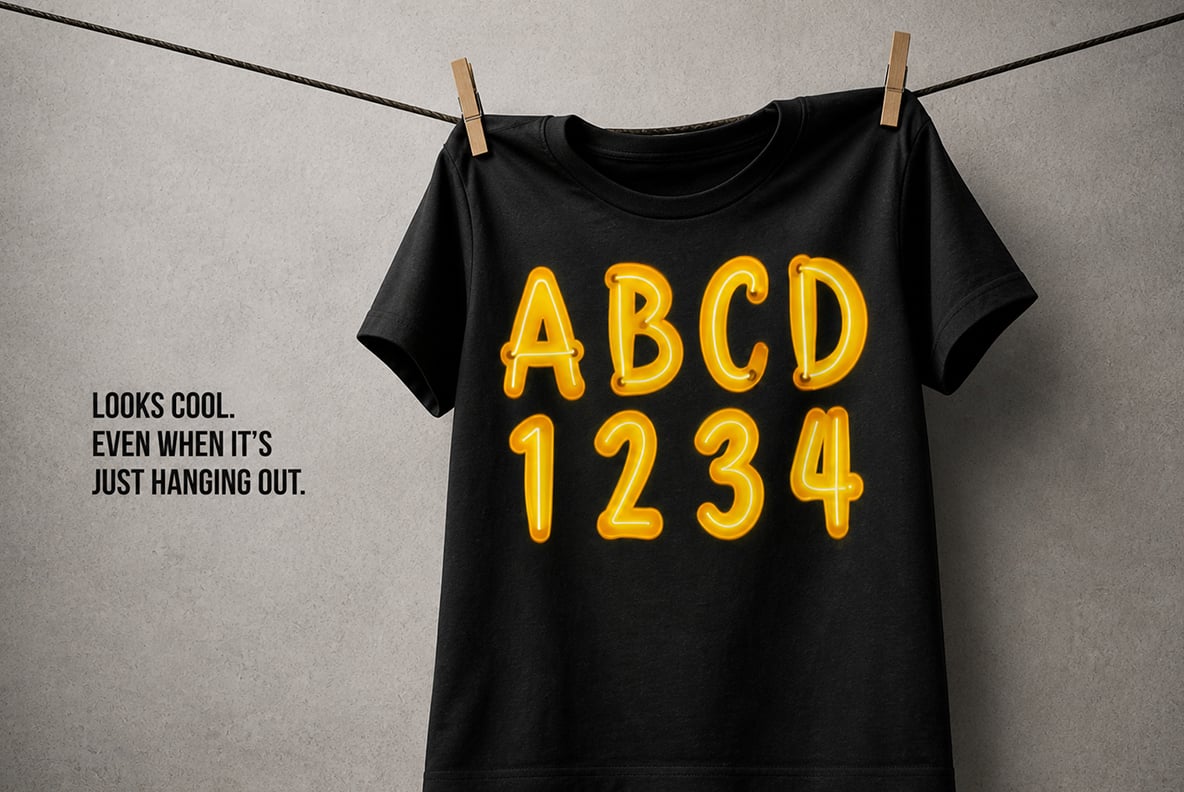Yellow Neon Font