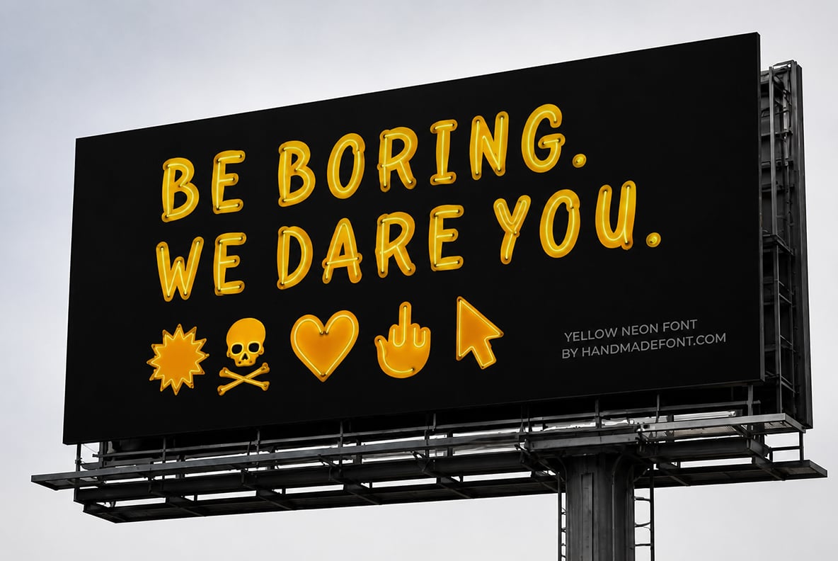 Yellow Neon Font