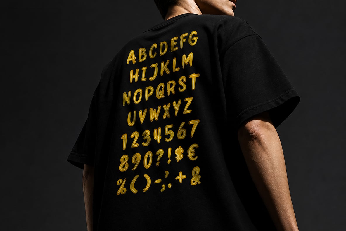 Yellow Neon Font