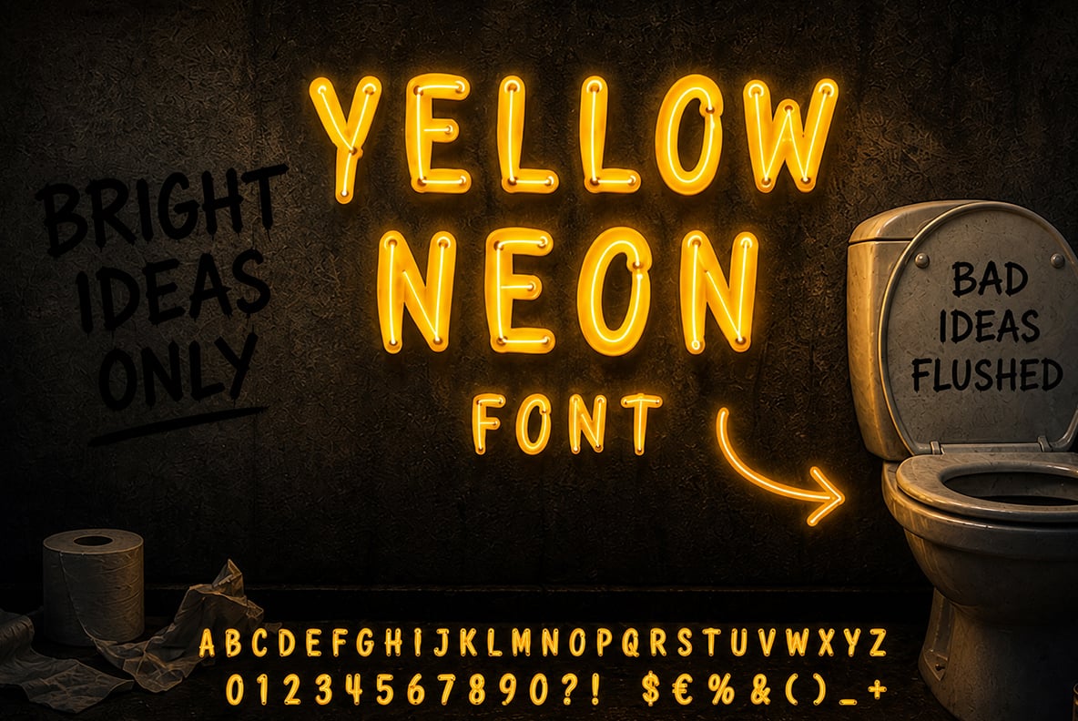 Yellow Neon Font