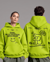 Young Couple Wearing Oversized Hoodie Mockup