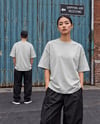 Young Couple Wearing Oversized T-Shirts Mockup