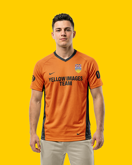Young Man Wearing eSports Jersey Mockup