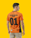 Young Man Wearing eSports Jersey Mockup