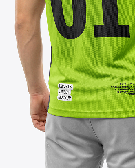 Young Man Wearing eSports Jersey Mockup