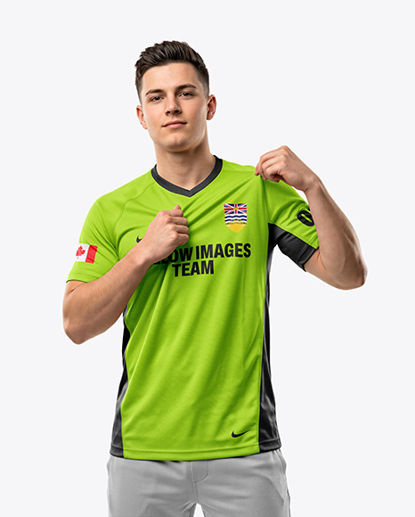 Young Man Wearing eSports Jersey Mockup