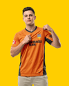 Young Man Wearing eSports Jersey Mockup