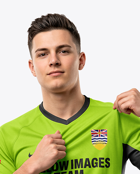 Young Man Wearing eSports Jersey Mockup