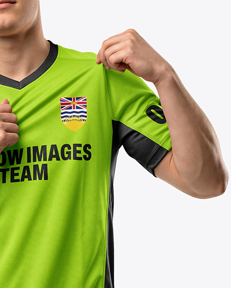 Young Man Wearing eSports Jersey Mockup