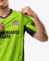 Young Man Wearing eSports Jersey Mockup