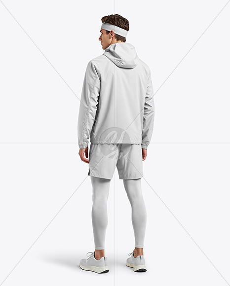 Young Man Wearing Full Running Kit Mockup
