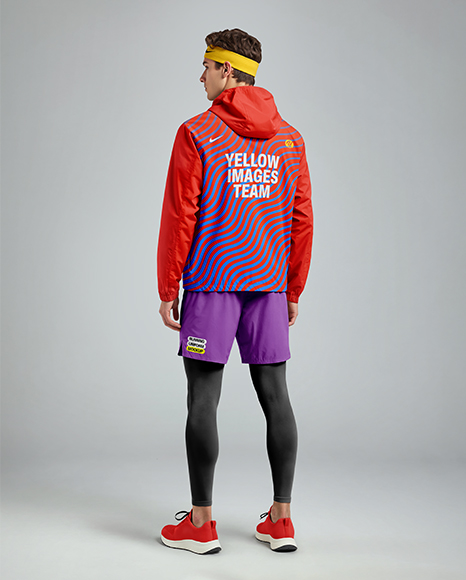Young Man Wearing Full Running Kit Mockup