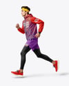 Young Man Wearing Full Running Kit Mockup
