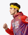 Young Man Wearing Full Running Kit Mockup