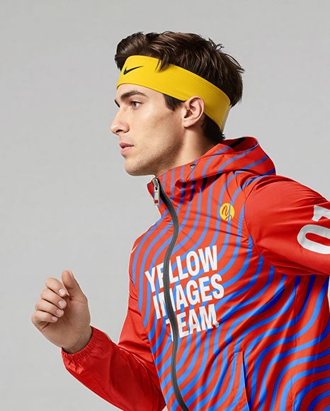 Young Man Wearing Full Running Kit Mockup