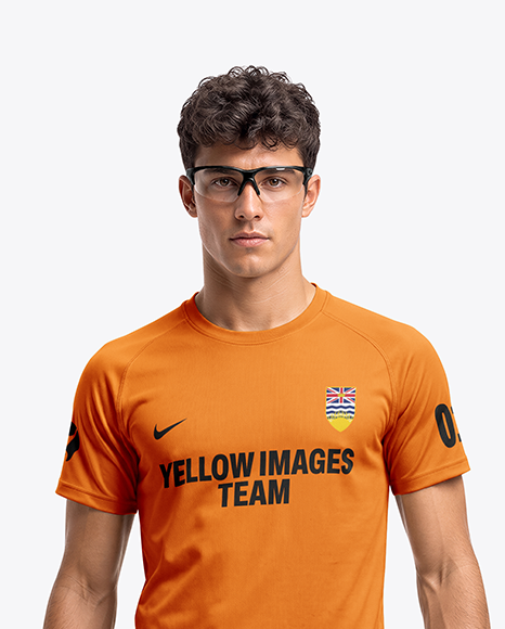 Young Man Wearing Squash Uniform Mockup