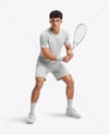 Young Man Wearing Squash Uniform Mockup