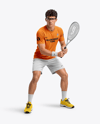 Young Man Wearing Squash Uniform Mockup