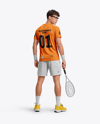 Young Man Wearing Squash Uniform Mockup