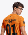 Young Man Wearing Squash Uniform Mockup