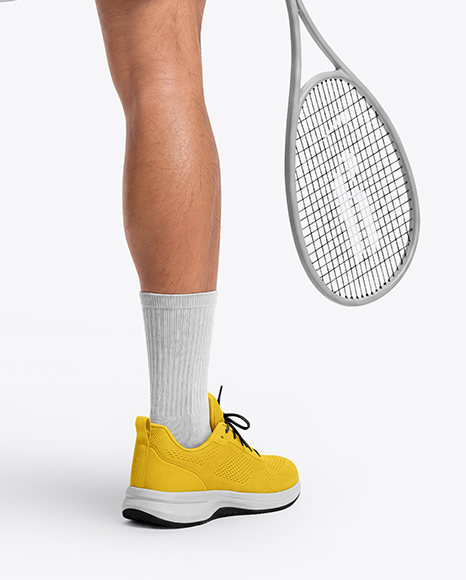 Young Man Wearing Squash Uniform Mockup