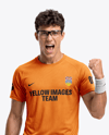 Young Man Wearing Squash Uniform Mockup