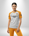 Young Woman Wearing eSports Jersey Mockup