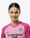 Young Woman Wearing eSports Jersey Mockup