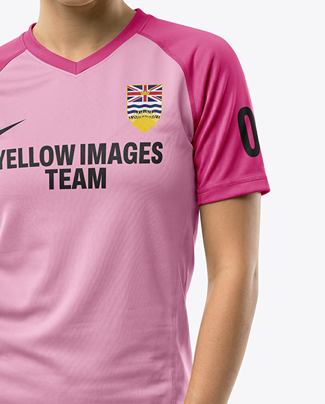 Young Woman Wearing eSports Jersey Mockup