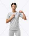 Young Woman Wearing eSports Jersey Mockup
