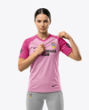 Young Woman Wearing eSports Jersey Mockup